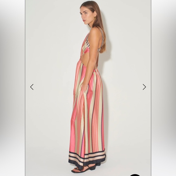 HANSEN&GRETEL PAROS BACKLESS MAXI DRESS MULTI DIAMOND - Picture 3 of 7